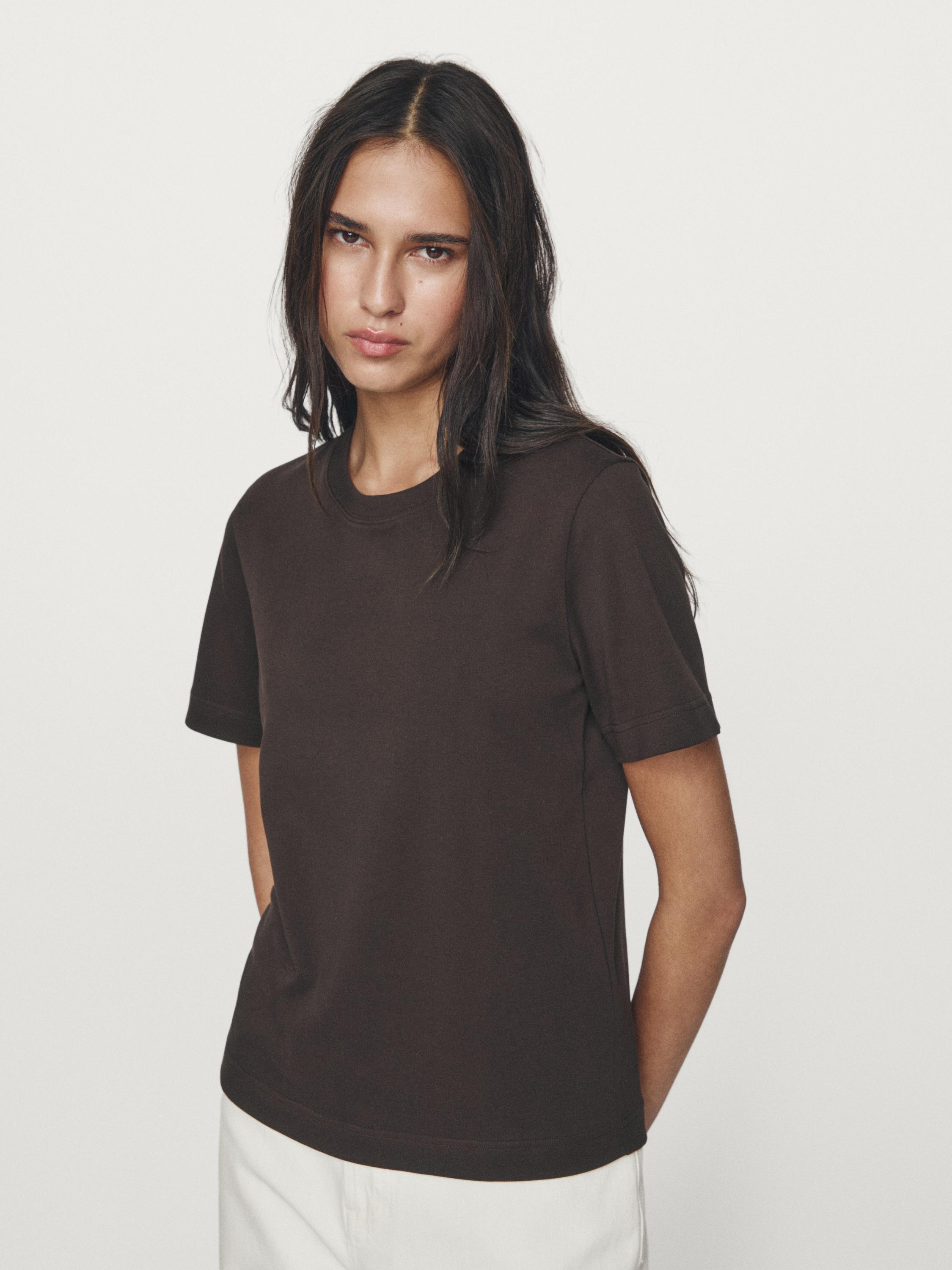 100% cotton interlock crew neck T-shirt